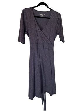 Toad&Co Heathered Blue Wrap Dress